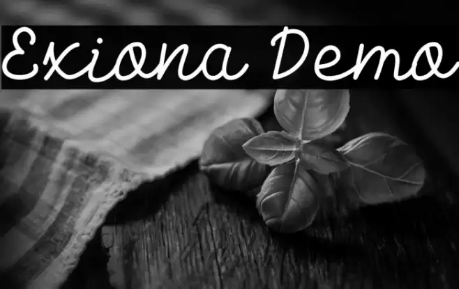 Exiona Demo Font examples
