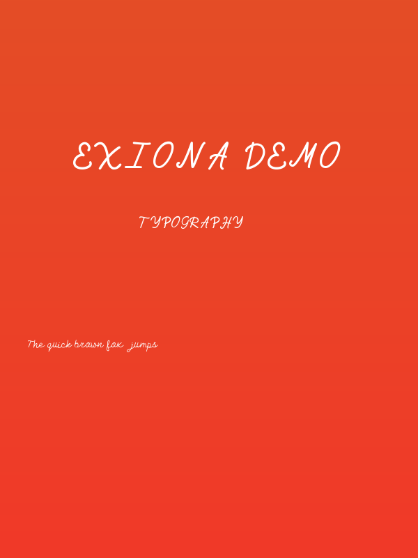 Exiona Demo Poster
