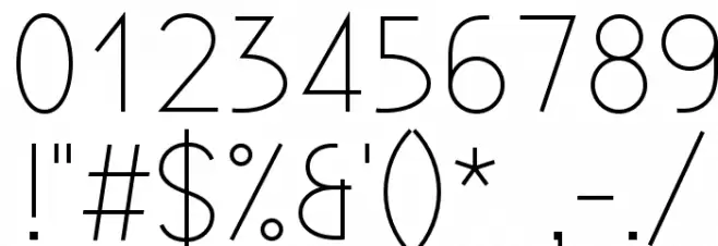 Existence-Light Font OTHER CHARS