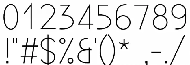 Existence-Light Font OTHER CHARS