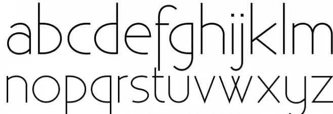 Existence-Light फ़ॉन्ट लोअरकेस