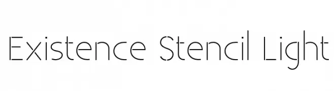 Existence Stencil Light  Free Fonts Download