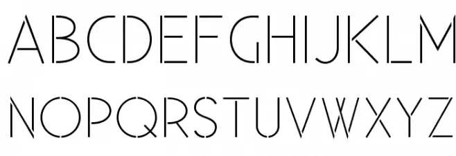 Existence Stencil Light फ़ॉन्ट अपरकेस