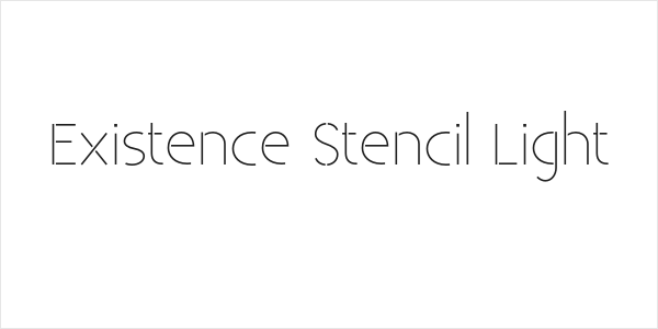 Existence Stencil Light Logo