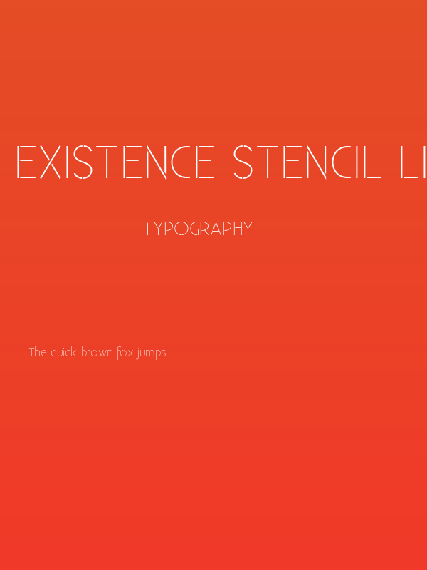 Existence Stencil Light Poster