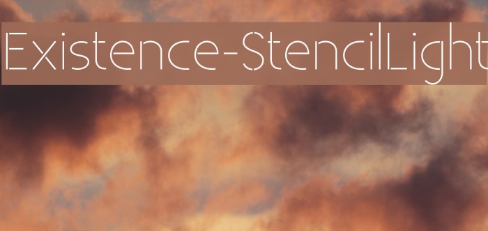 Existence-StencilLight Font examples