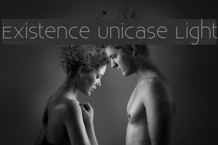 Existence Unicase Light Font examples