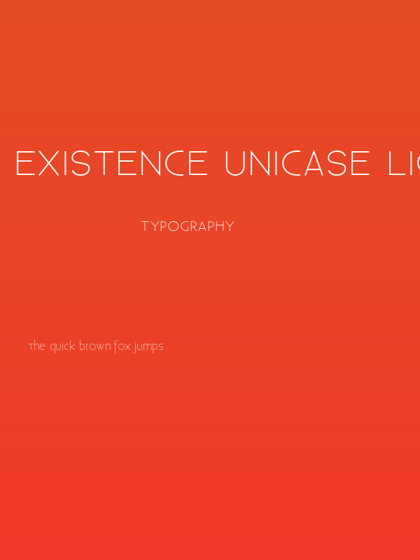 Existence Unicase Light Poster