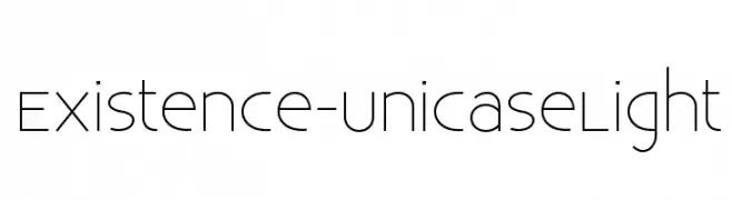 Existence-UnicaseLight  لخطوط تنزيل