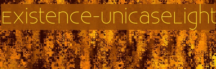 Existence-UnicaseLight Font examples