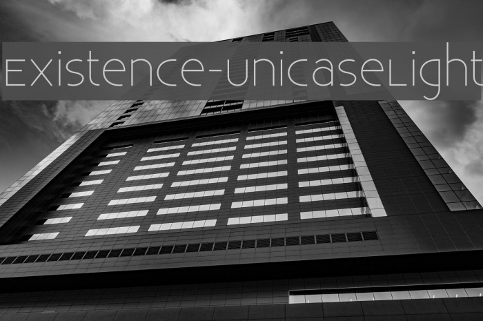 Existence-UnicaseLight Font examples