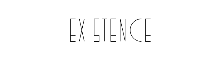 Existence  Frei Schriftart Herunterladen