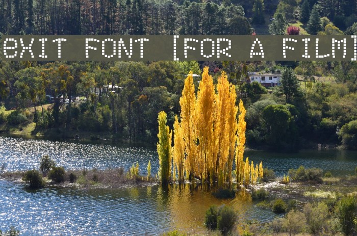 Exit font [for a film] Example 1