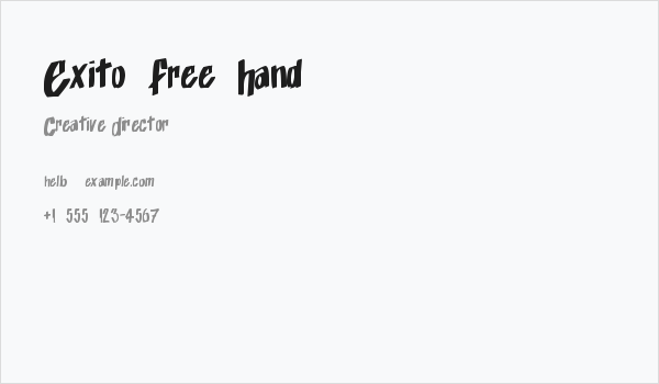 Exito_Free_Hand Business Card