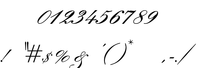 Exmouth フォント その他の文字