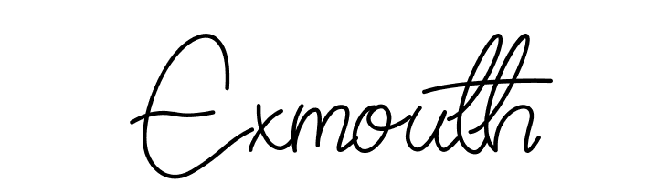 Exmouth  フリーフォントのダウンロード