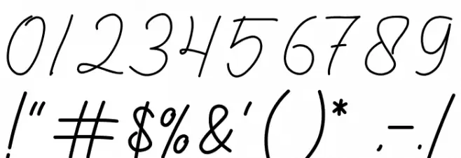 Exmouth Font OTHER CHARS