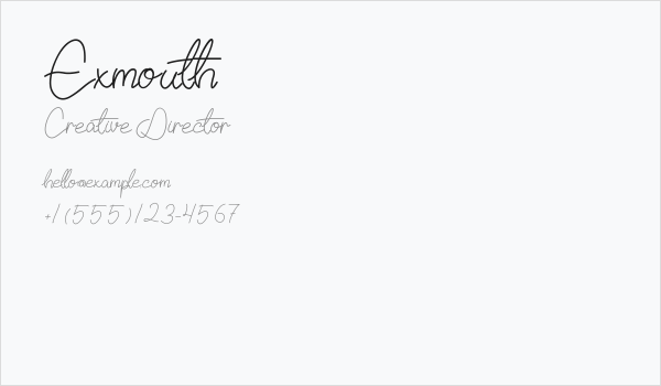 Exmouth Business Card