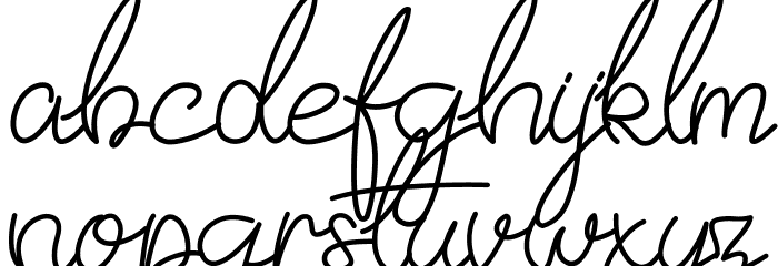 Exmouth Font LOWERCASE