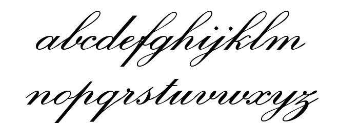 Exmouth フォント 小文字