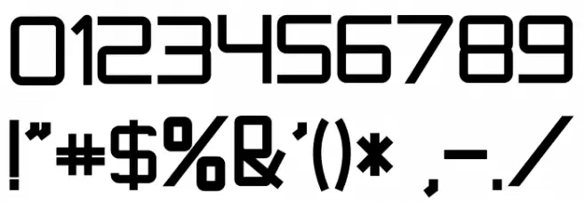 Exninja Bold Font OTHER CHARS