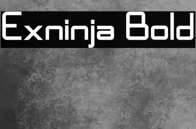 Exninja Bold Font examples