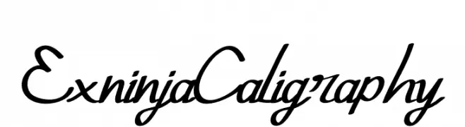 Exninja Caligraphy  Descarca Fonturi Gratis