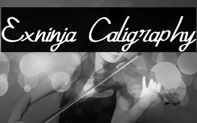 Exninja Caligraphy Font examples