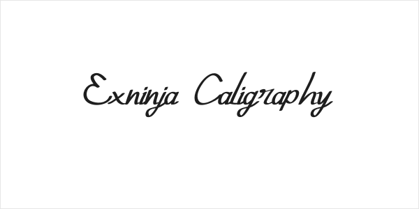 Exninja Caligraphy Logo
