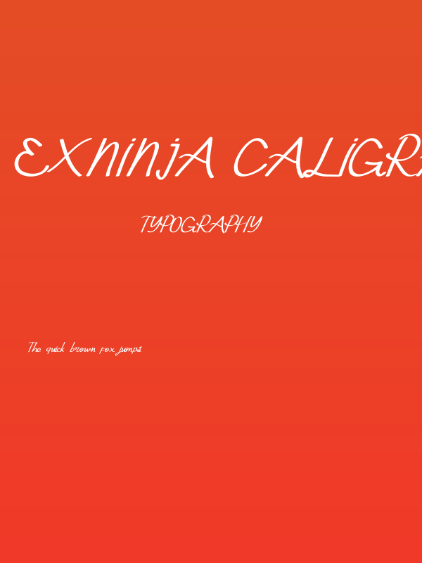 Exninja Caligraphy Poster