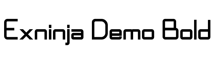 Exninja Demo Bold  नि: शुल्क फ़ॉन्ट्स डाउनलोड