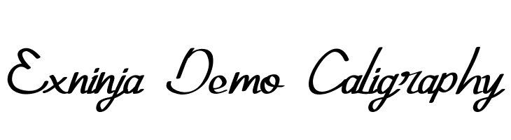 Exninja Demo Caligraphy  Frei Schriftart Herunterladen