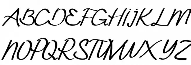 Exninja Demo Caligraphy Fonte MAIÚSCULAS