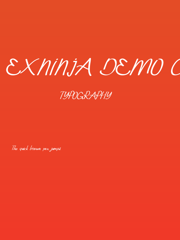Exninja Demo Caligraphy Poster
