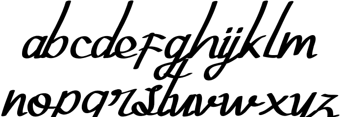 Exninja Demo Caligraphy Font LOWERCASE