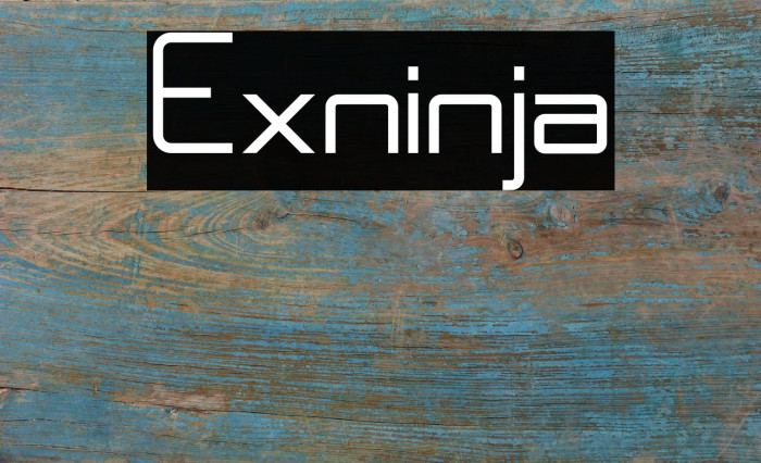 Exninja Font examples