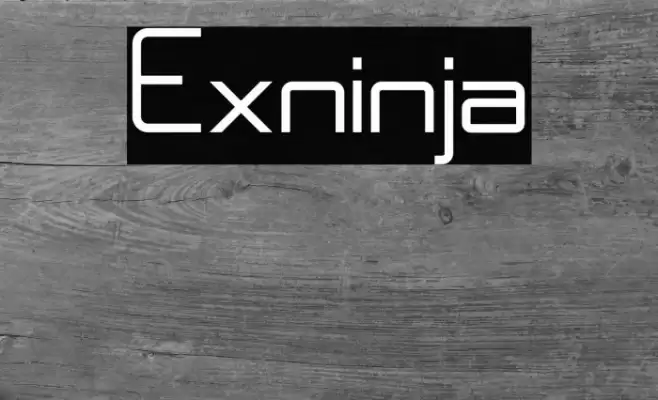 Exninja Font examples