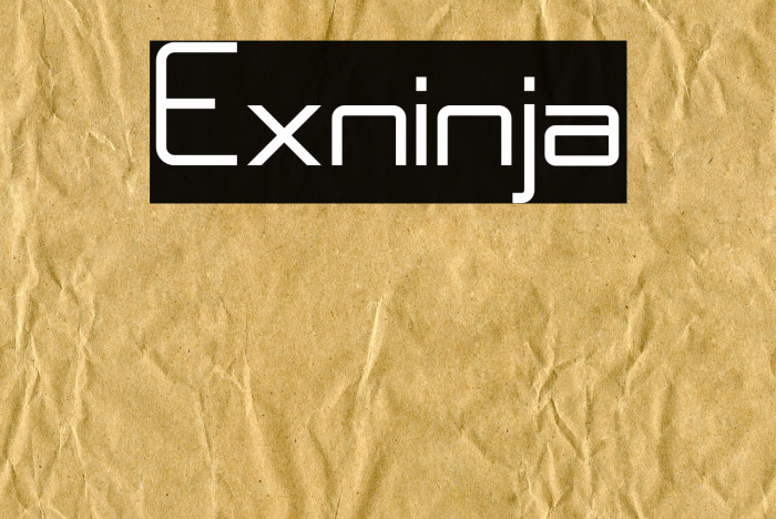 Exninja Font examples