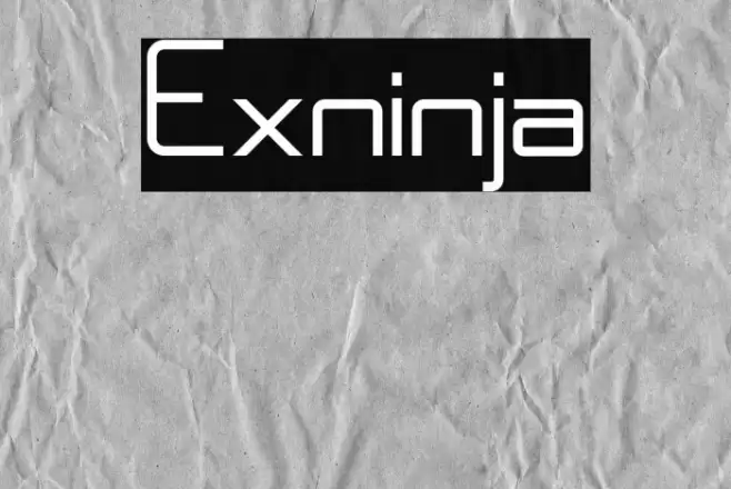 Exninja Font examples