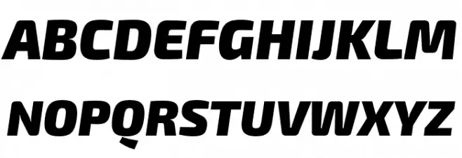 Exo 2 Black Italic フォント 大文字