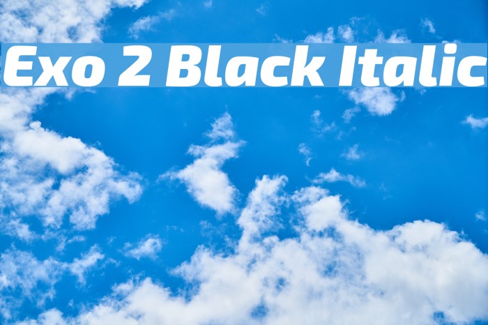 Exo 2 Black Italic Font examples