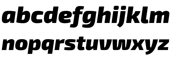 Exo 2 Black Italic Font LOWERCASE