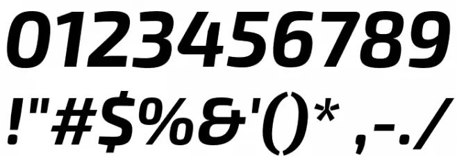 Exo 2 Bold Italic Font OTHER CHARS