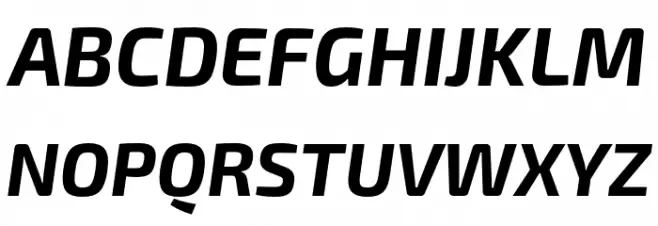 Exo 2 Bold Italic Polices MAJUSCULES