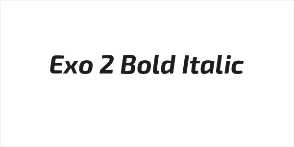 Exo 2 Bold Italic Logo