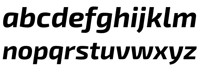 Exo 2 Bold Italic Font LOWERCASE