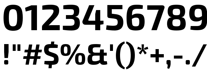Exo 2 Bold Font OTHER CHARS
