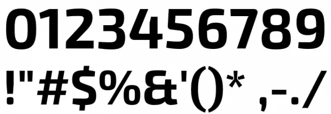 Exo 2 Bold Font OTHER CHARS