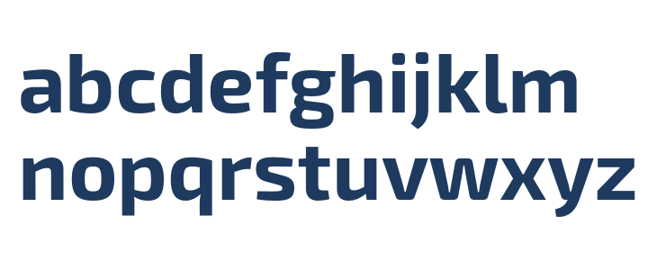 Exo 2 Bold Lowercase