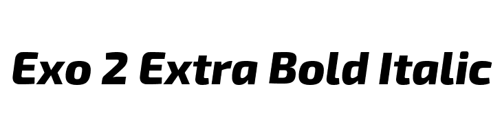 Exo 2 Extra Bold Italic Font